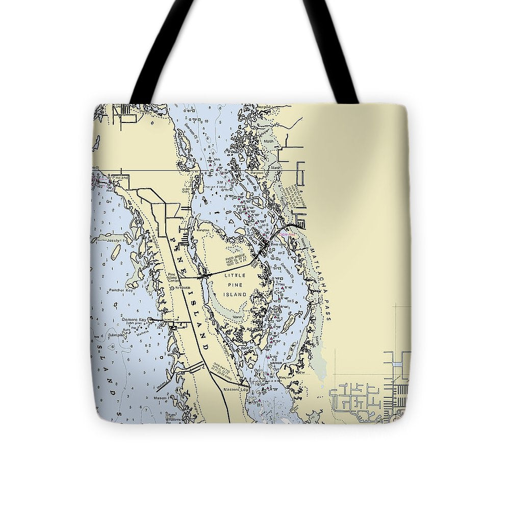 Matlacha Florida Nautical Chart - Tote Bag