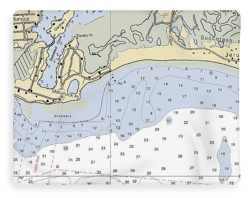 Matunuck -rhode Island Nautical Chart _v2 - Blanket
