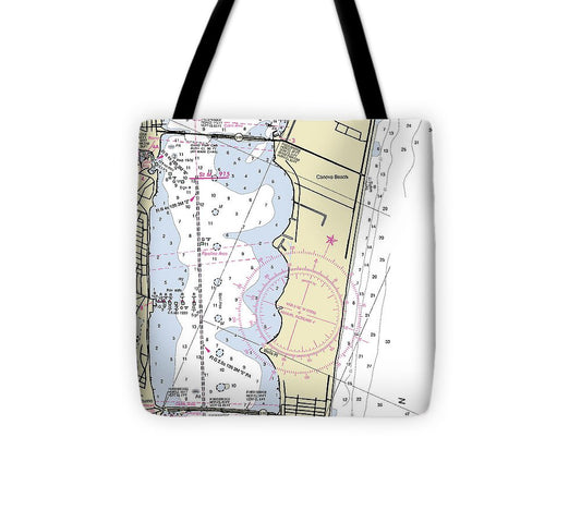 Melbourne Florida Nautical Chart Tote Bag