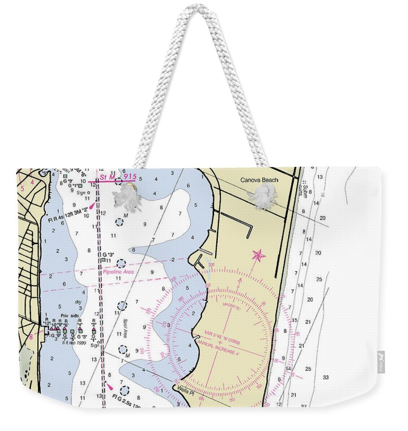 Melbourne Florida Nautical Chart - Weekender Tote Bag