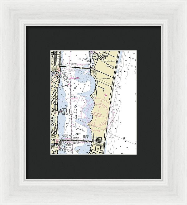 Melbourne Florida Nautical Chart - Framed Print