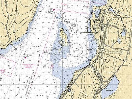 Melville Rhode Island Nautical Chart Puzzle