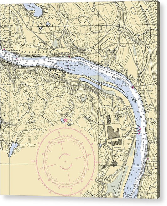 Middle Haddam-Connecticut Nautical Chart  Acrylic Print