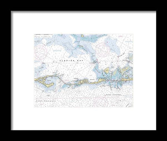 A beuatiful Framed Print of the Middle-Keys -Florida Nautical Chart _V6 by SeaKoast