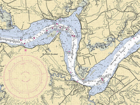 Minges Reach Virginia Nautical Chart Puzzle