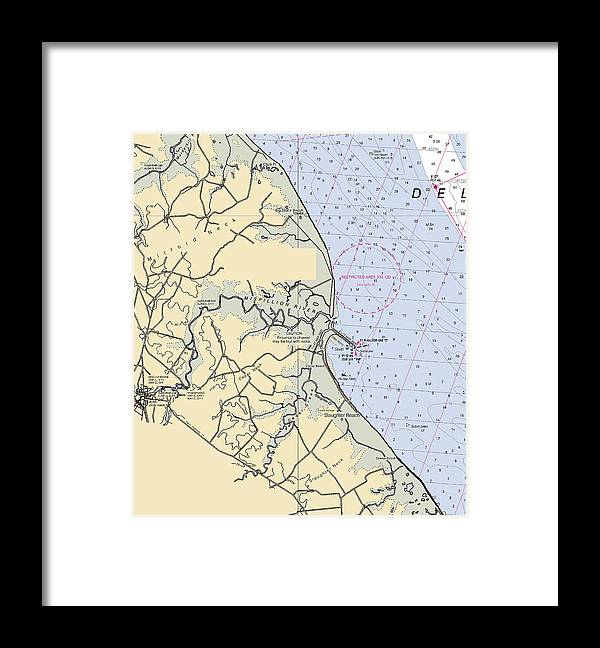 A beuatiful Framed Print of the Mispillion River-Delaware Nautical Chart by SeaKoast