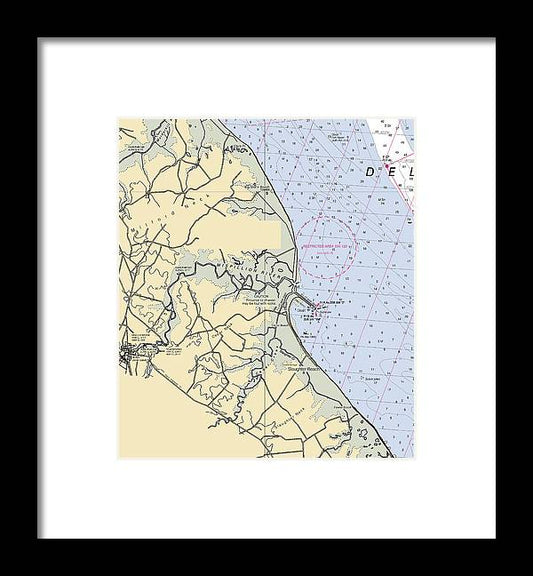 A beuatiful Framed Print of the Mispillion River-Delaware Nautical Chart by SeaKoast