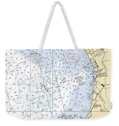 Monterey-bay -california Nautical Chart _v6 - Weekender Tote Bag