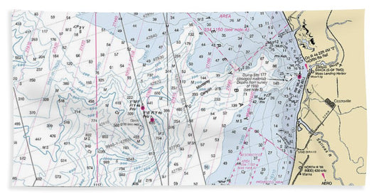 Monterey-bay -california Nautical Chart _v6 - Beach Towel
