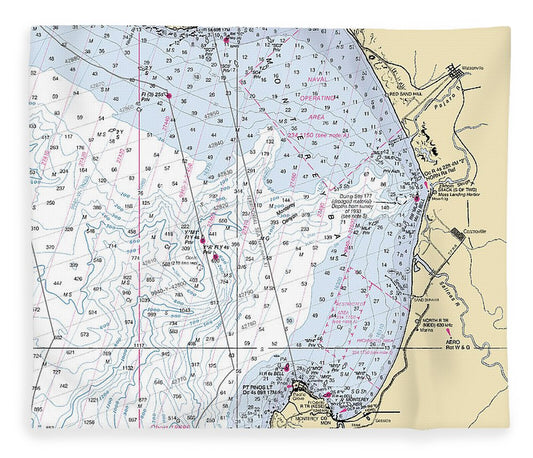 Monterey Bay  California Nautical Chart _V6 Blanket