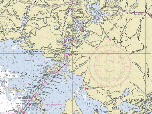 Morgan City Louisiana Nautical Chart Puzzle