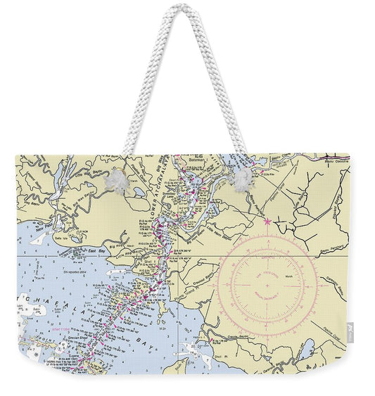 Morgan City Louisiana Nautical Chart - Weekender Tote Bag