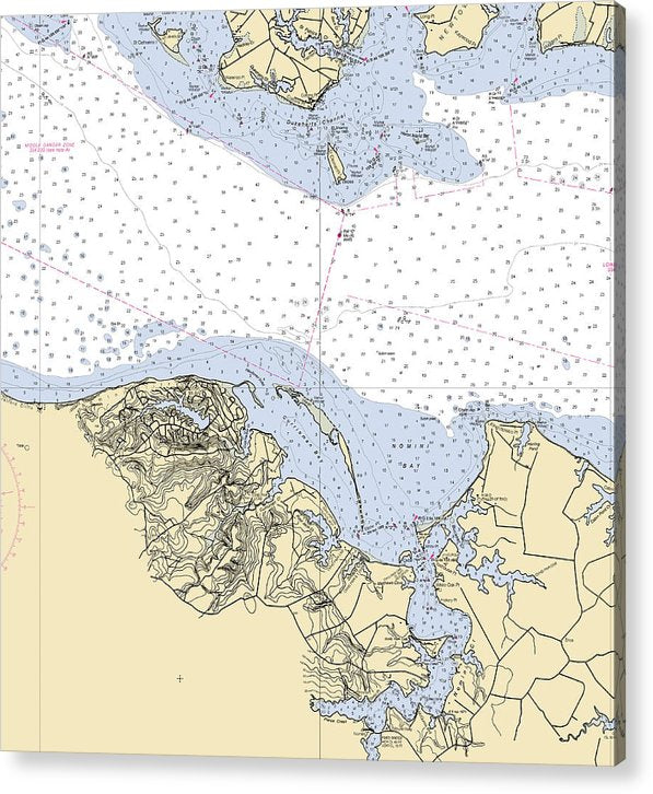 Mount Airey-Virginia Nautical Chart  Acrylic Print