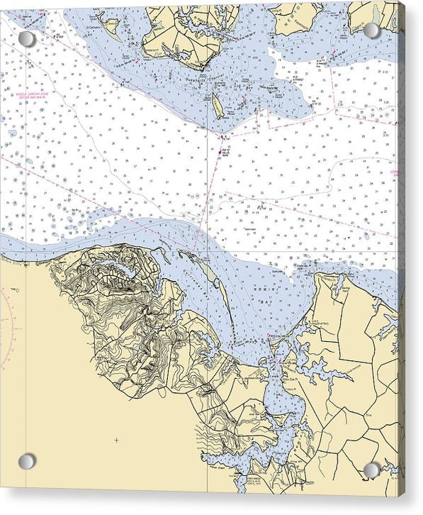 Mount Airey-virginia Nautical Chart - Acrylic Print