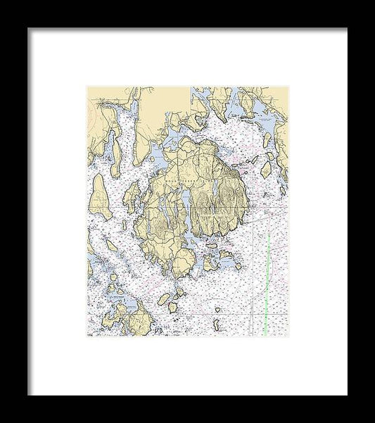 A beuatiful Framed Print of the Mt Desert Island -Maine Nautical Chart _V6 by SeaKoast