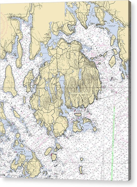 Mt Desert Island -Maine Nautical Chart _V6  Acrylic Print