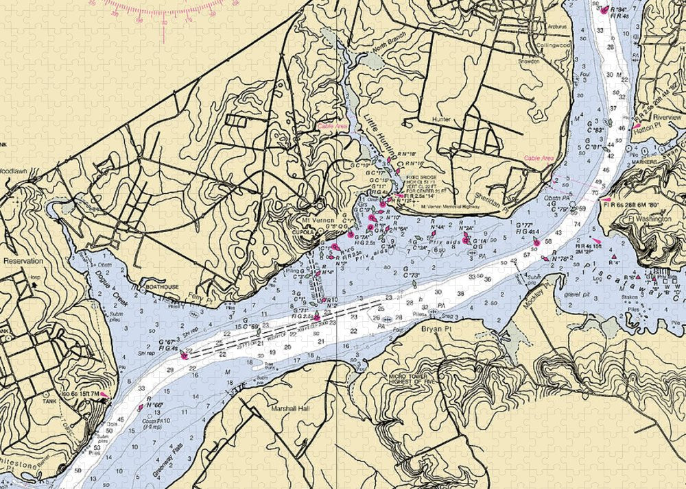 Mt Vernon-virginia Nautical Chart - Puzzle