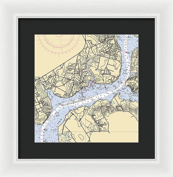 Mt Vernon-virginia Nautical Chart - Framed Print