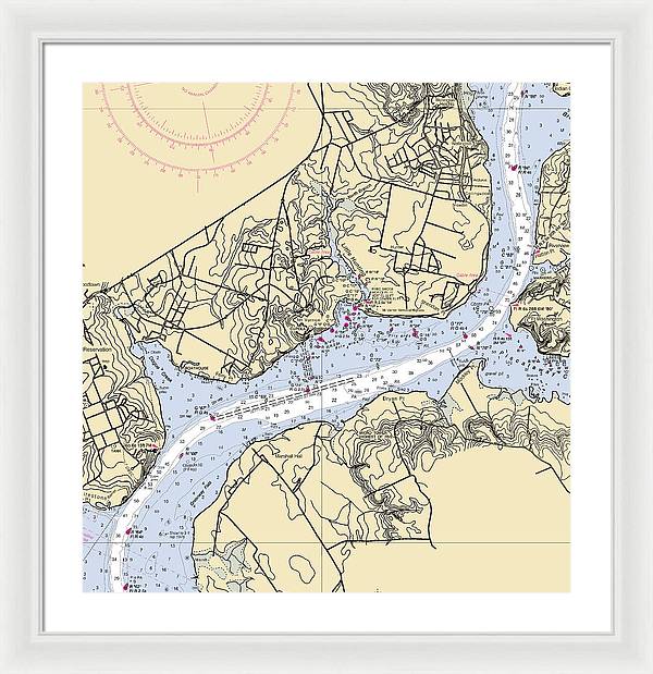 Mt Vernon-virginia Nautical Chart - Framed Print