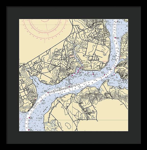 Mt Vernon-virginia Nautical Chart - Framed Print