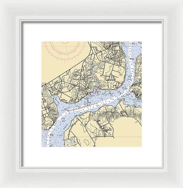 Mt Vernon-virginia Nautical Chart - Framed Print