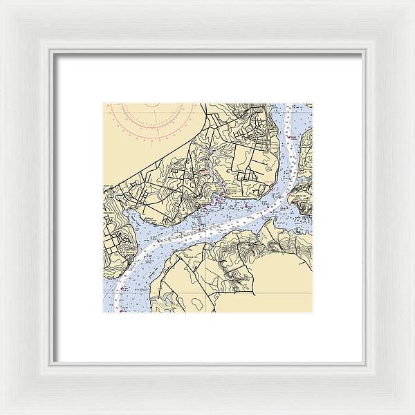 Mt Vernon-virginia Nautical Chart - Framed Print