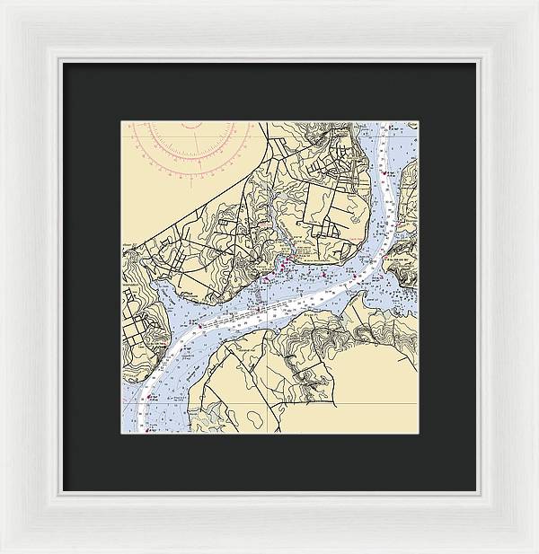 Mt Vernon-virginia Nautical Chart - Framed Print