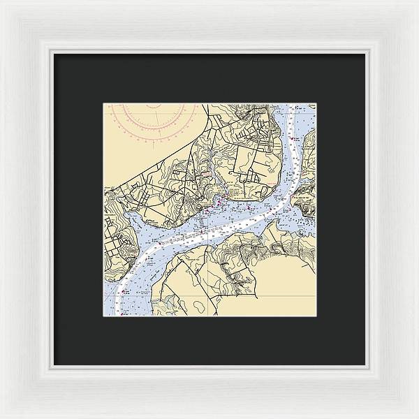 Mt Vernon-virginia Nautical Chart - Framed Print