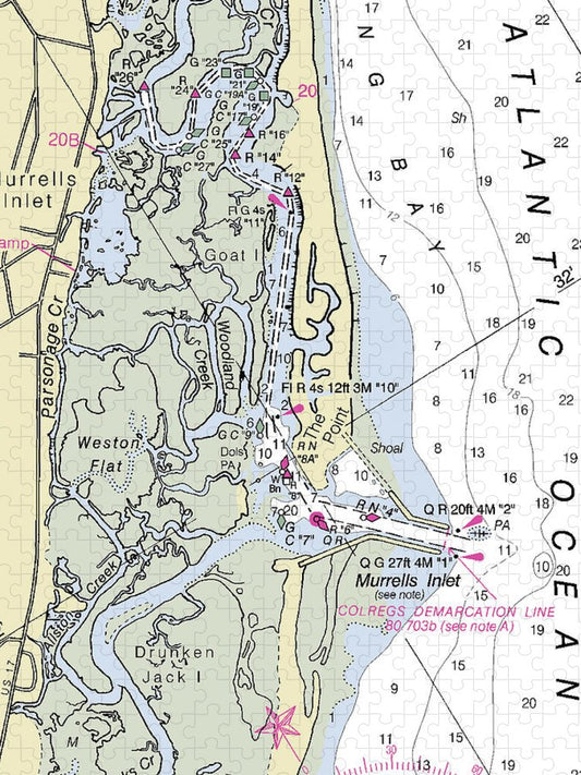 Murrells Inlet South Carolina Nautical Chart Puzzle
