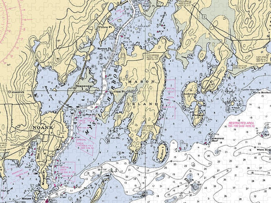 Mystic  Connecticut Nautical Chart _V6 Puzzle