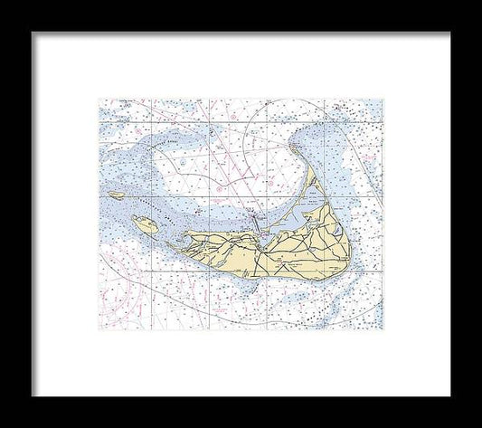 A beuatiful Framed Print of the Nantucket-5X6-Massachusetts Nautical Chart by SeaKoast