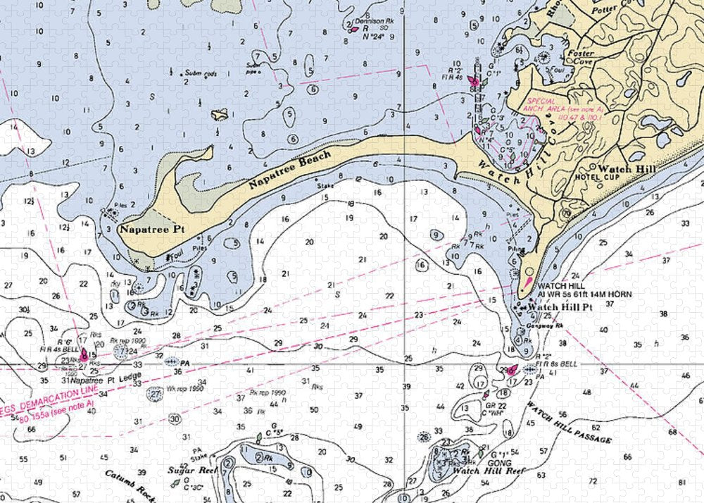 Napatree Beach-rhode Island Nautical Chart - Puzzle