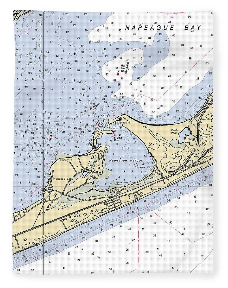 Napeague Harbor-new York Nautical Chart - Blanket
