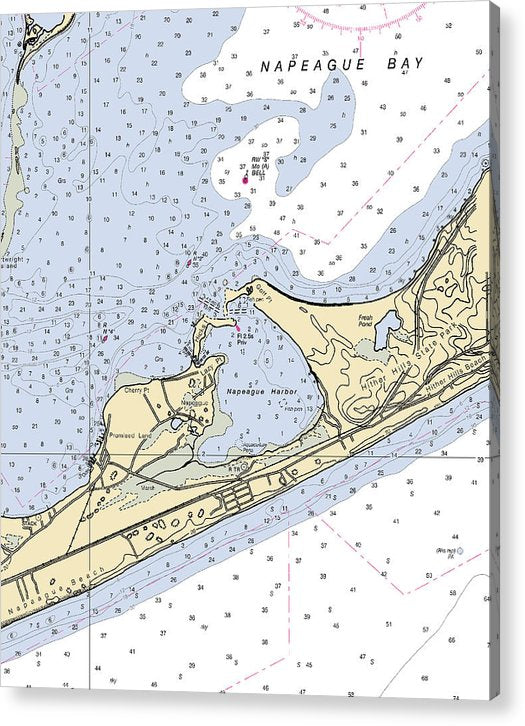 Napeague Harbor-New York Nautical Chart  Acrylic Print