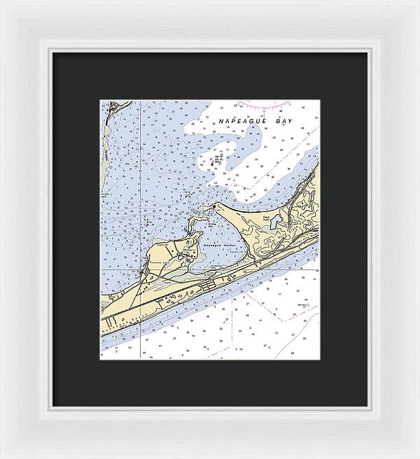 Napeague Harbor-new York Nautical Chart - Framed Print