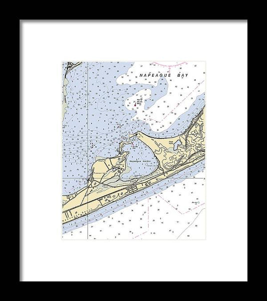 A beuatiful Framed Print of the Napeague Harbor-New York Nautical Chart by SeaKoast