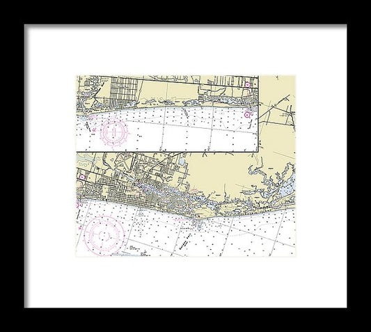 Naples Florida Nautical Chart - Framed Print