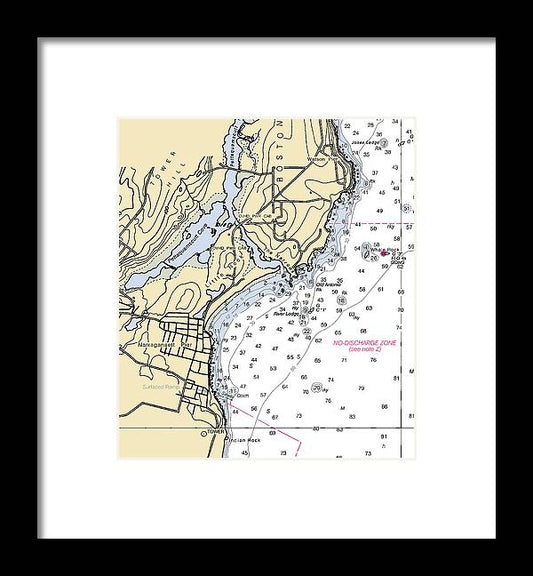 A beuatiful Framed Print of the Narragansett Pier-Rhode Island Nautical Chart by SeaKoast