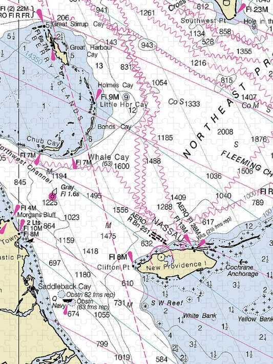 Nassau Bahamas Nautical Chart Puzzle