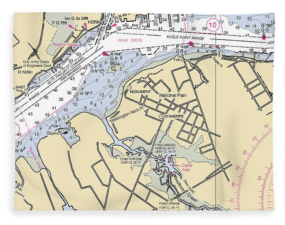 National Park-new Jersey Nautical Chart - Blanket