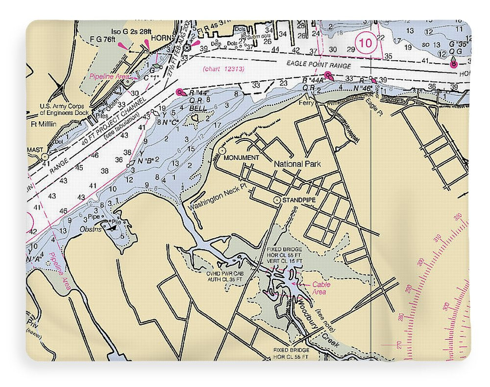 National Park-new Jersey Nautical Chart - Blanket