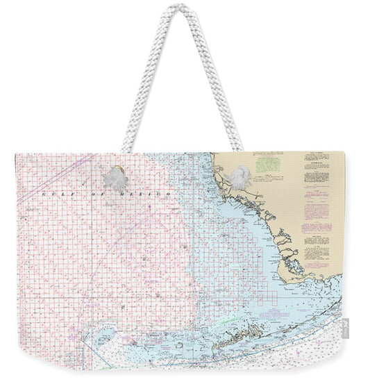 Nautical Chart-1113a Havana-tampa Bay (oil-gas Leasing Areas) - Weekender Tote Bag