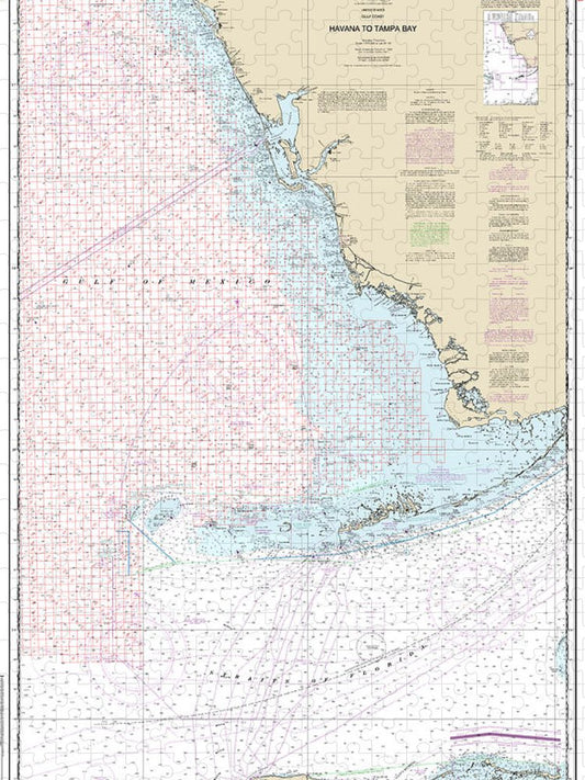 Nautical Chart 1113A Havana Tampa Bay (Oil Gas Leasing Areas) Puzzle