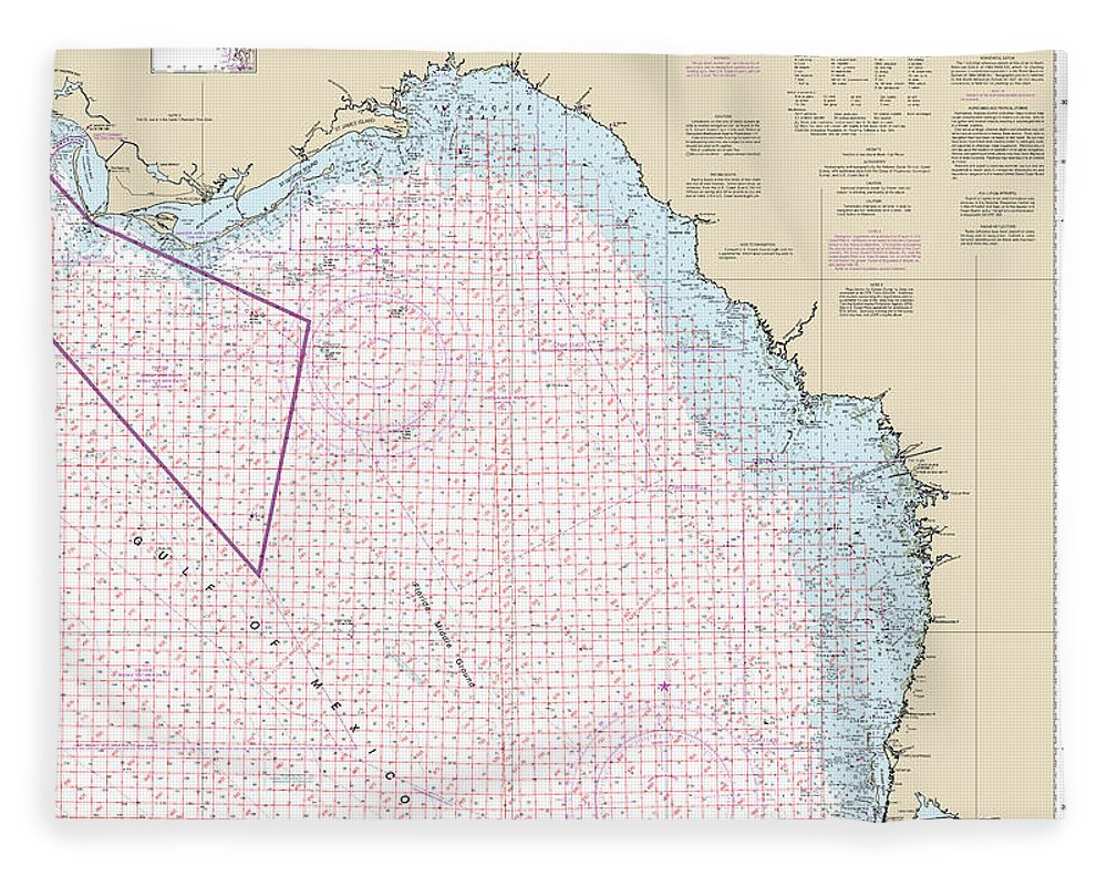 Nautical Chart-1114a Tampa Bay-cape San Blas (oil-gas Leasing Areas) - Blanket