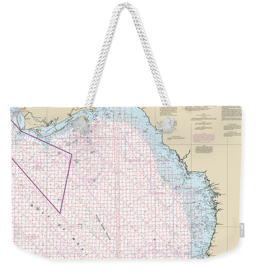 Nautical Chart-1114a Tampa Bay-cape San Blas (oil-gas Leasing Areas) - Weekender Tote Bag