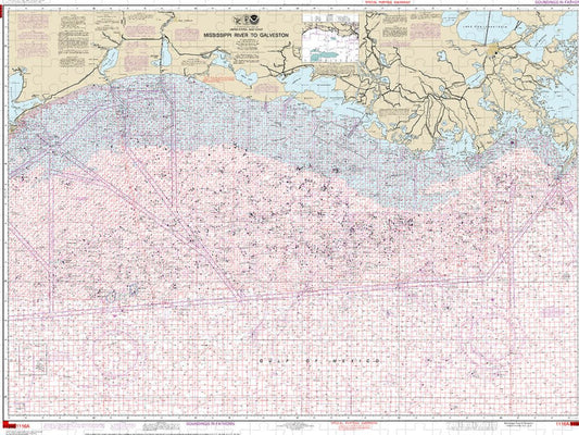 Nautical Chart 1116A Mississippi River Galveston (Oil Gas Leasing Areas) Puzzle