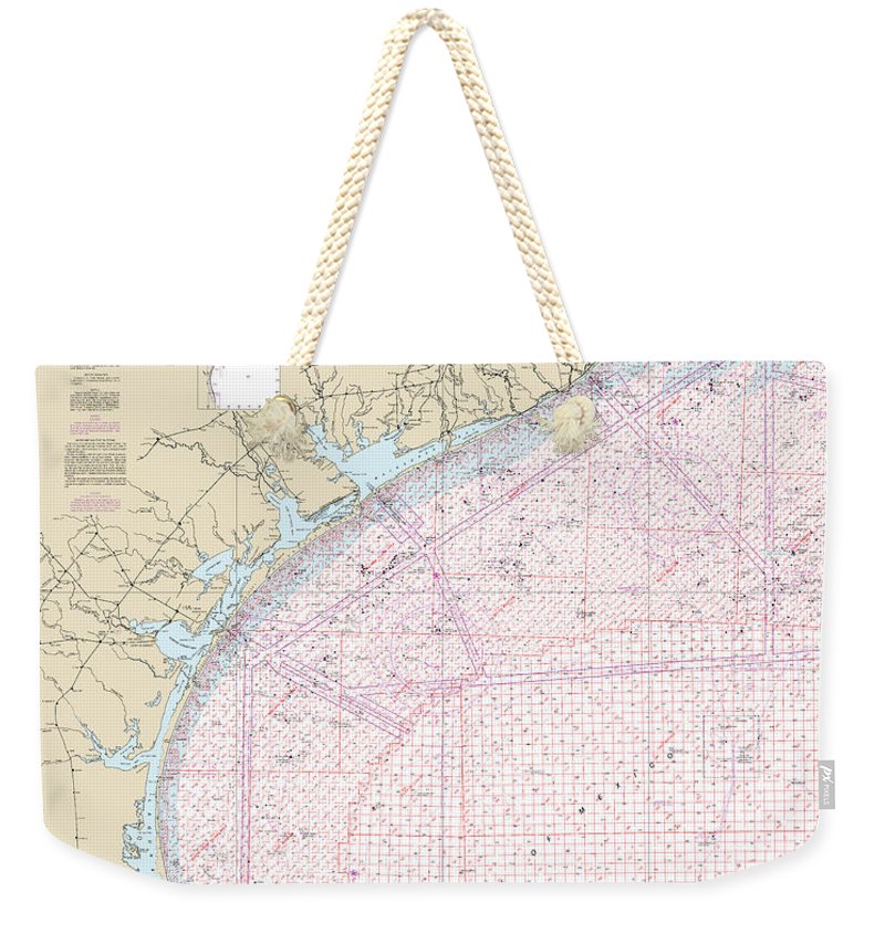 Nautical Chart-1117a Galveston-rio Grande (oil-gas Leasing Areas) - Weekender Tote Bag