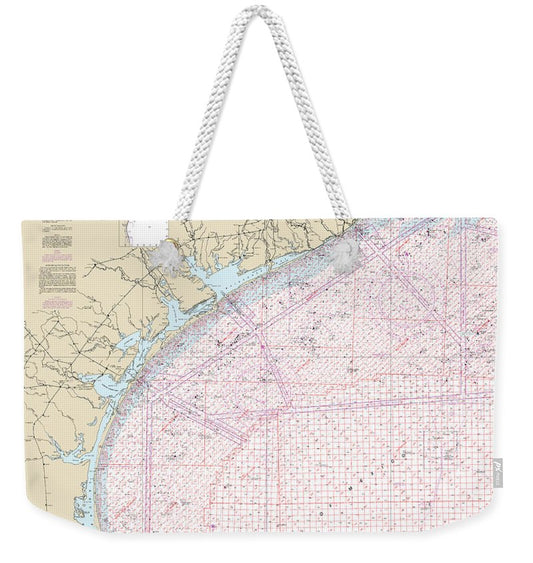 Nautical Chart-1117a Galveston-rio Grande (oil-gas Leasing Areas) - Weekender Tote Bag