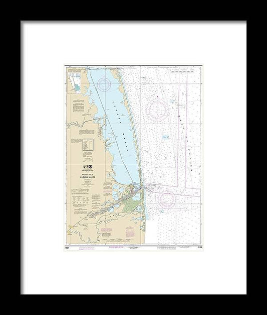 A beuatiful Framed Print of the Nautical Chart-11301 Southern Part-Laguna Madre by SeaKoast