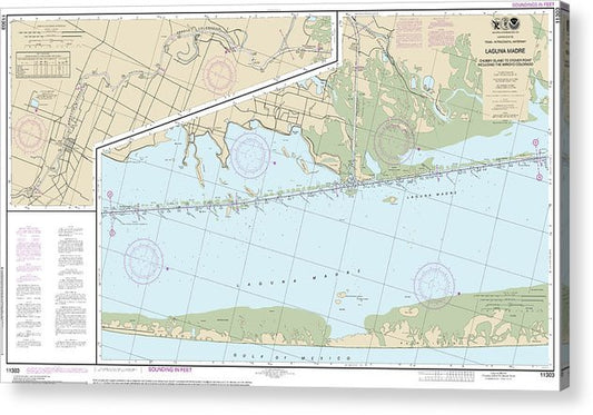 Nautical Chart-11303 Intracoastal Waterway Laguna Madre - Chubby Island-Stover Point, Including The Arroyo Colorado  Acrylic Print